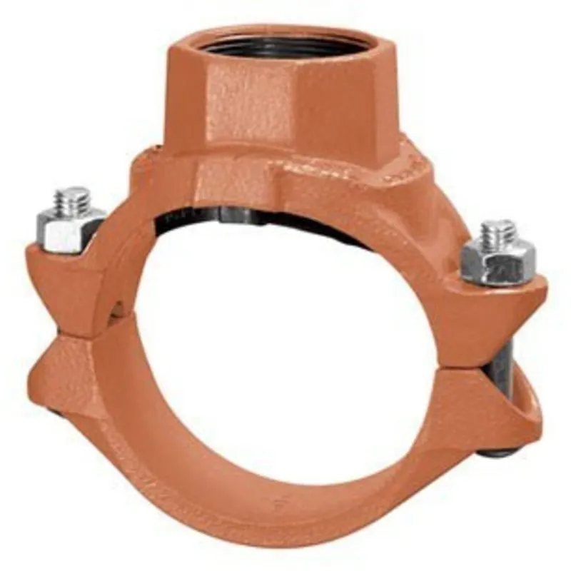 Gruvlok GVLF-7045-600.125-E-PNTD 6 x 1-1/4 Tee Branch (Threaded) - Painted - GR x FIP (EPDM (Green))