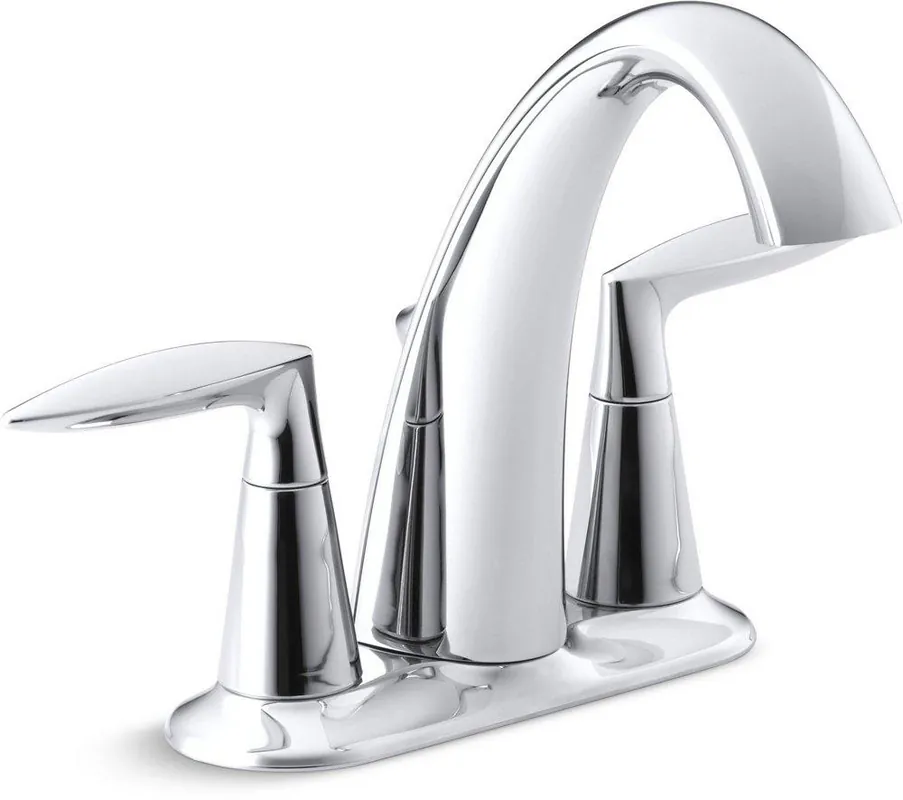 KOHLER 45100-4-CP Alteo Two Handle Centerset Bathroom Sink Faucet in Polished Chrome