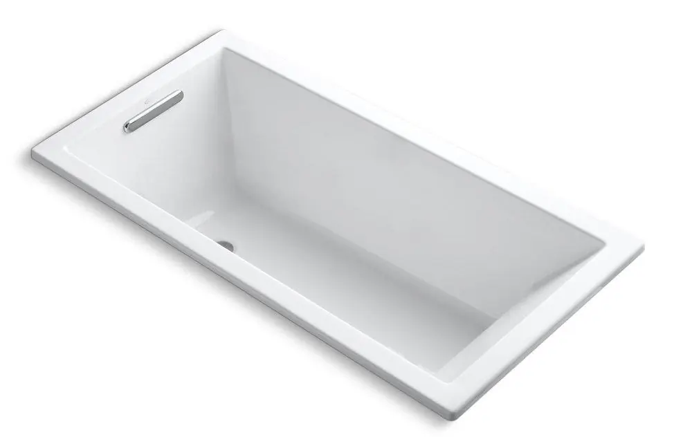 KOHLER 1121-0 Underscore 60 x 30 in. Soaker Drop-In Bathtub with End Drain