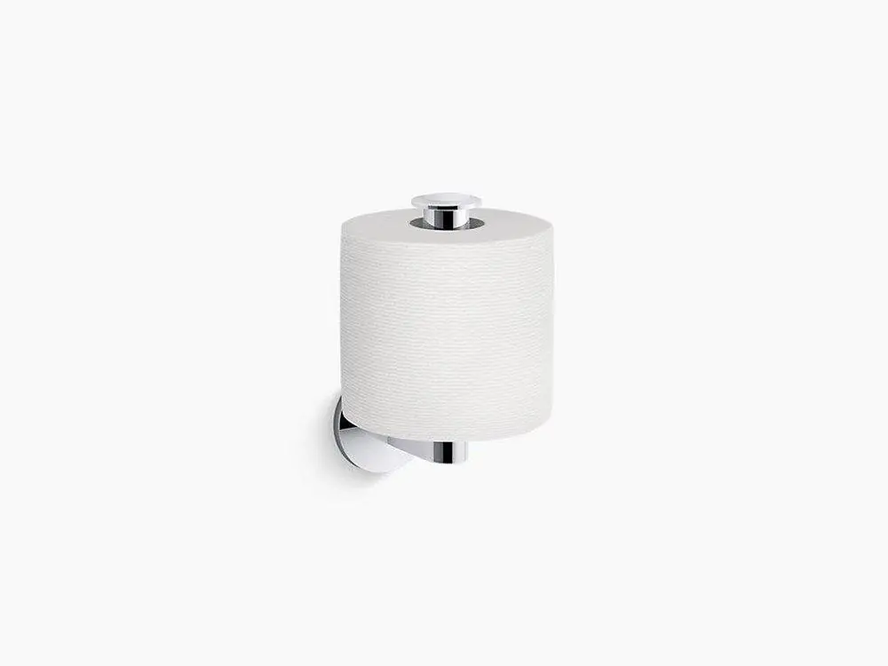 Kohler 78383-CP Components Wall Mount Vertical Toilet Tissue Holder in Polished Chrome