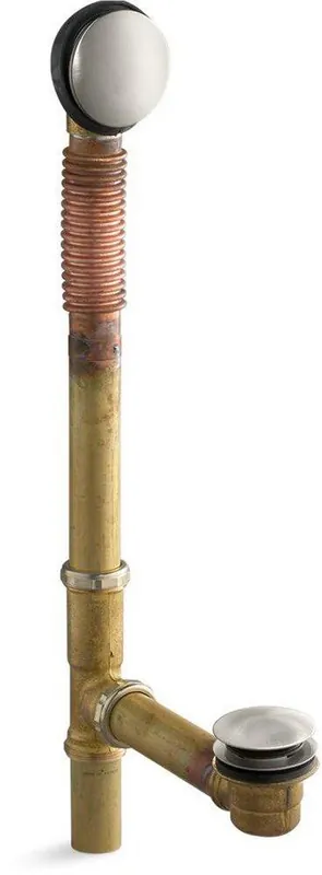 Kohler 7259-BN ClearFlo 18-1/2 in. Brass Toe-Tap Drain