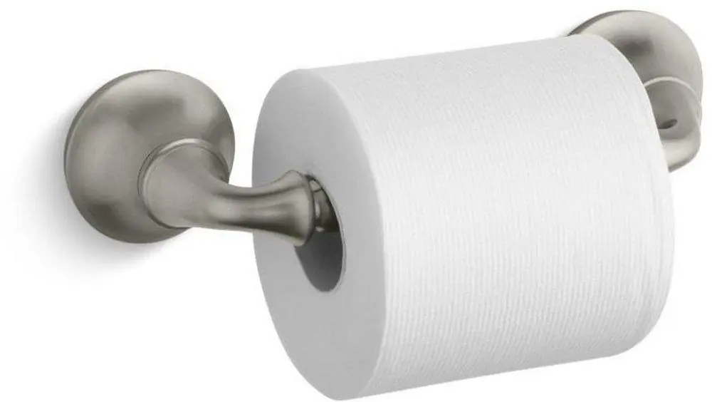 KOHLER 11374-BN Forte Wall Mount Toilet Tissue Holder in Vibrant Brushed Nickel