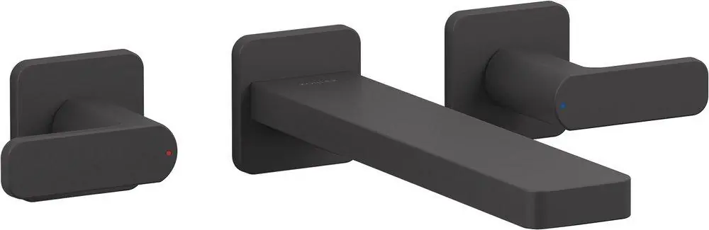 KOHLER T23491-4-BL Parallel Two Handle Wall Mount Filler in Matte Black (Trim Only)