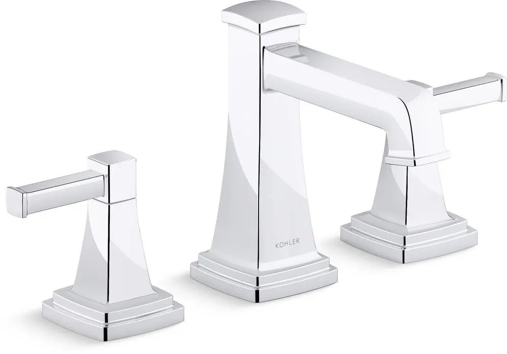 KOHler 27399-4-CP Riff Two Handle Widespread Bathroom Sink Faucet in Polished Chrome