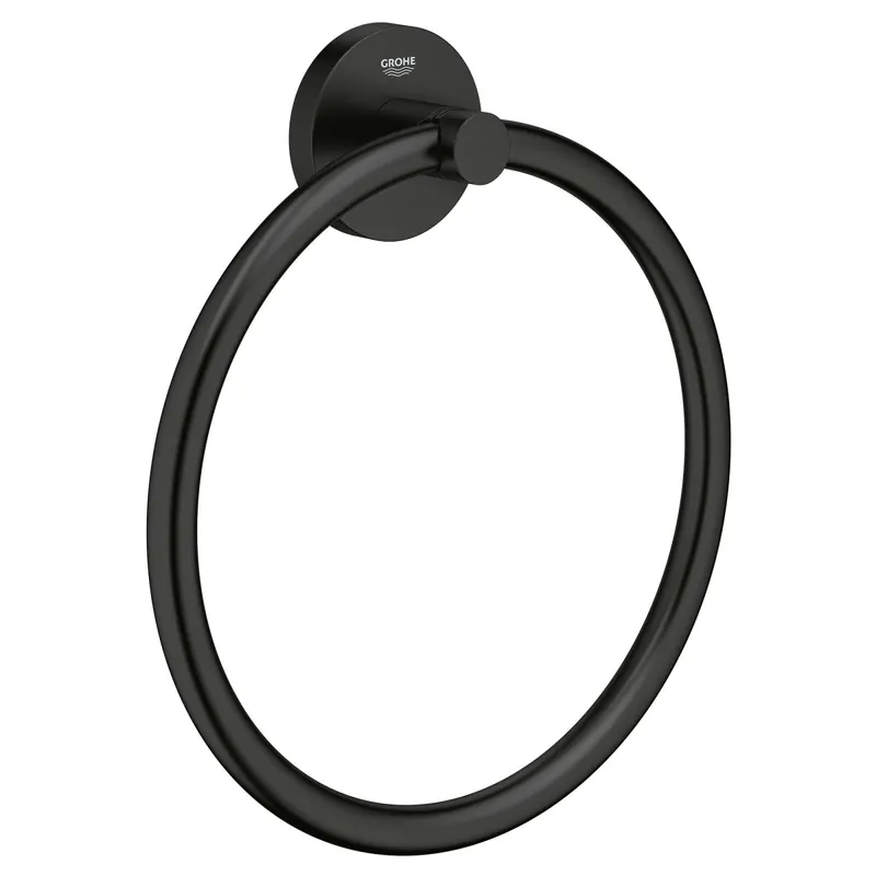 Grohe 403652431 8 Towel Ring in Matte Black