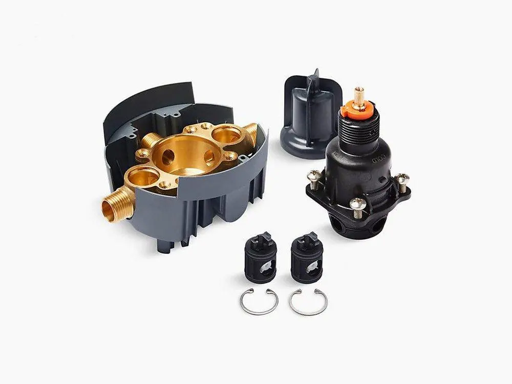 KOHLER 8304-KSL-NA Rite-Temp 1/2 in. MPT Connection Pressure Balancing Valve Body & Cartridge Kit with Stops