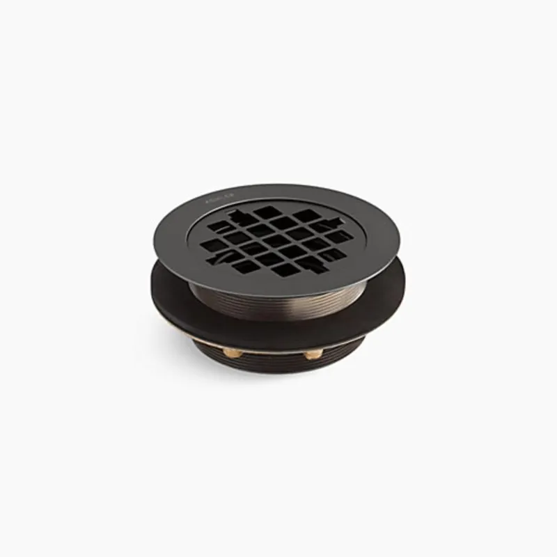 Kohler 9132-BL Devonshire 2 in. Inside Caulk Bronze/Brass Black Shower Drain