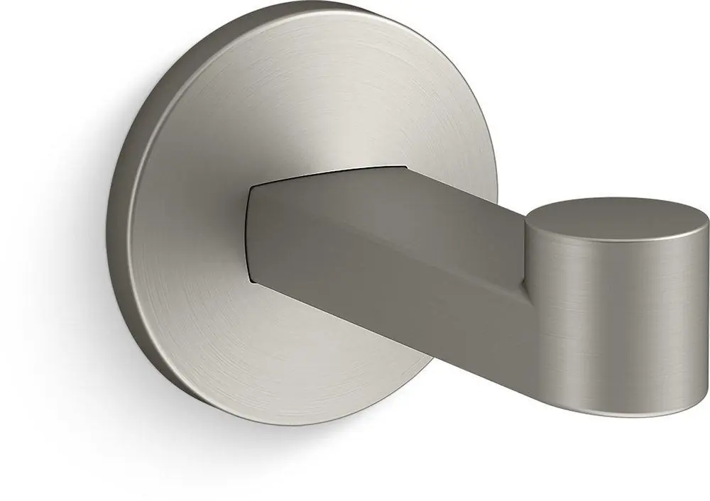 Kohler 78378-BN Components 1-Hook Robe Hook in Vibrant Brushed Nickel