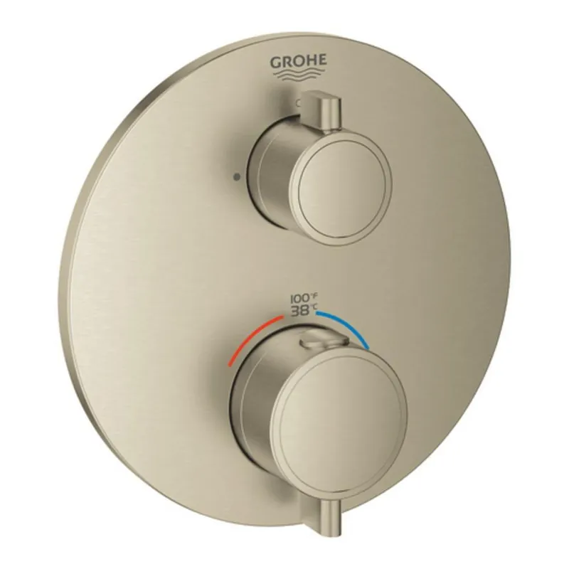 GROHE 24133EN0 Grohtherm® Two Handle Thermostatic Valve Trim in Brushed Nickel