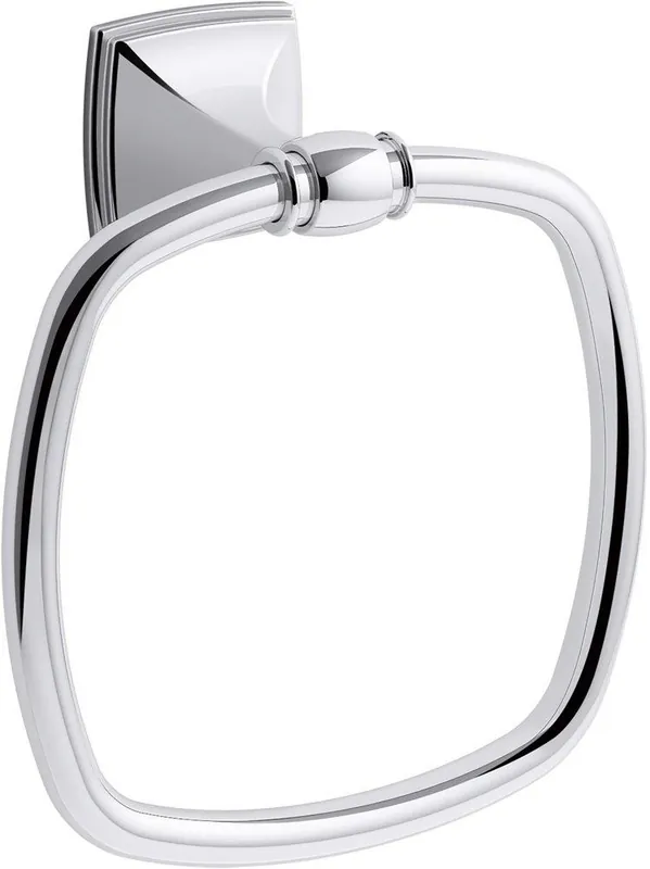 Kohler 26541-CP Grand Square Closed Towel Ring in Polished Chrome