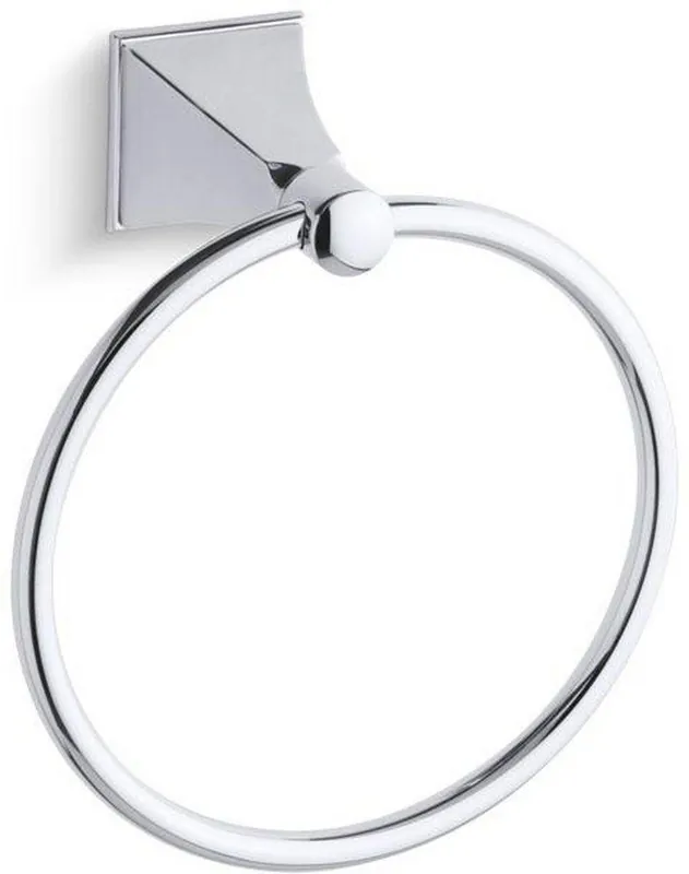 Kohler 487-CP Memoirs Round Closed Towel Ring in Polished Chrome