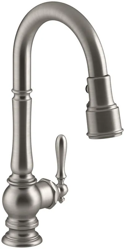Kohler 99261-VS Artifacts Single Handle Pull Down Kitchen Faucet in Vibrant Stainless