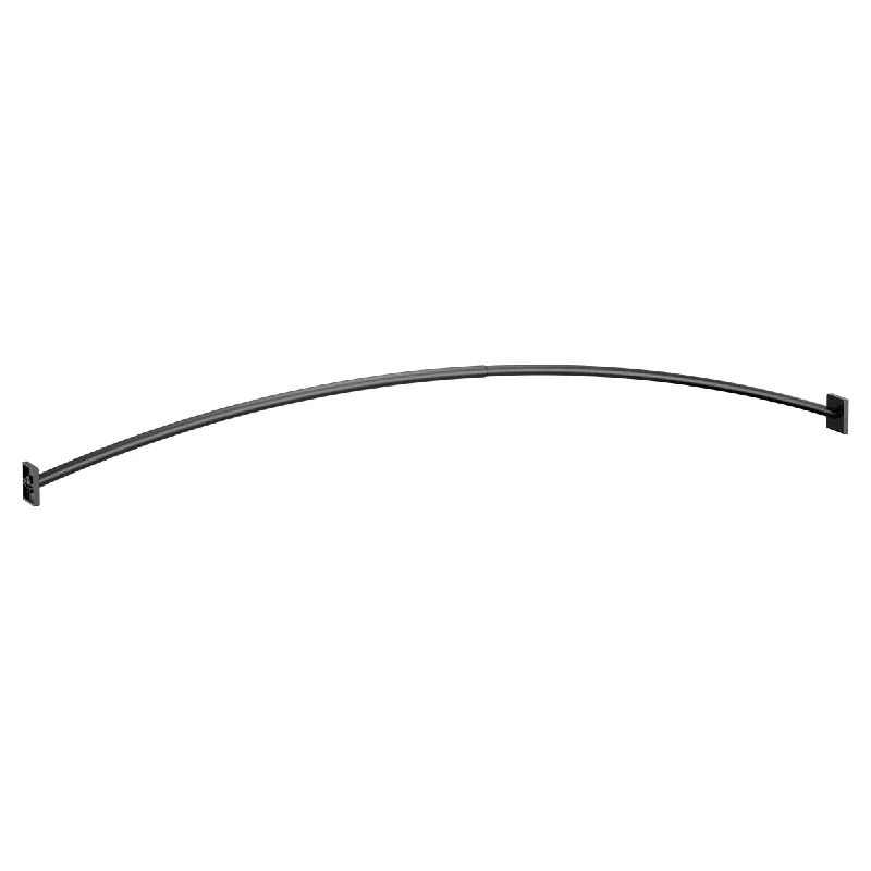 Moen CSR2169BL Triva Matte Black Adjustable Curved Shower Rod