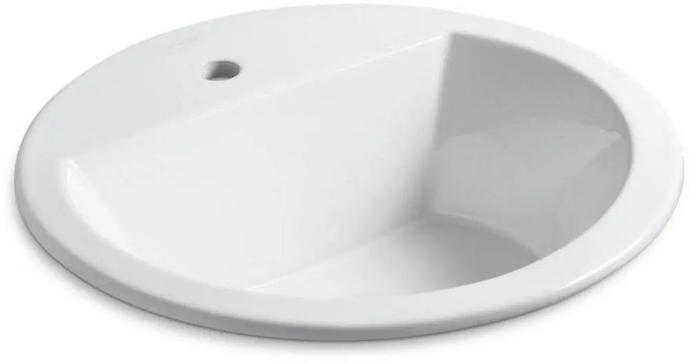 Kohler 2714-1-0 Bryant 18-7/8 x 18-7/8 in. Round Drop-in Bathroom Sink