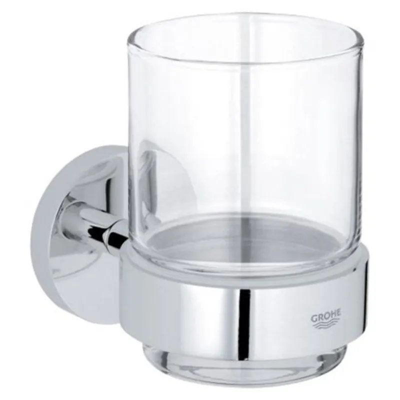 GROHE 40447001 Essentials Crystal Glass Tumbler with Holder