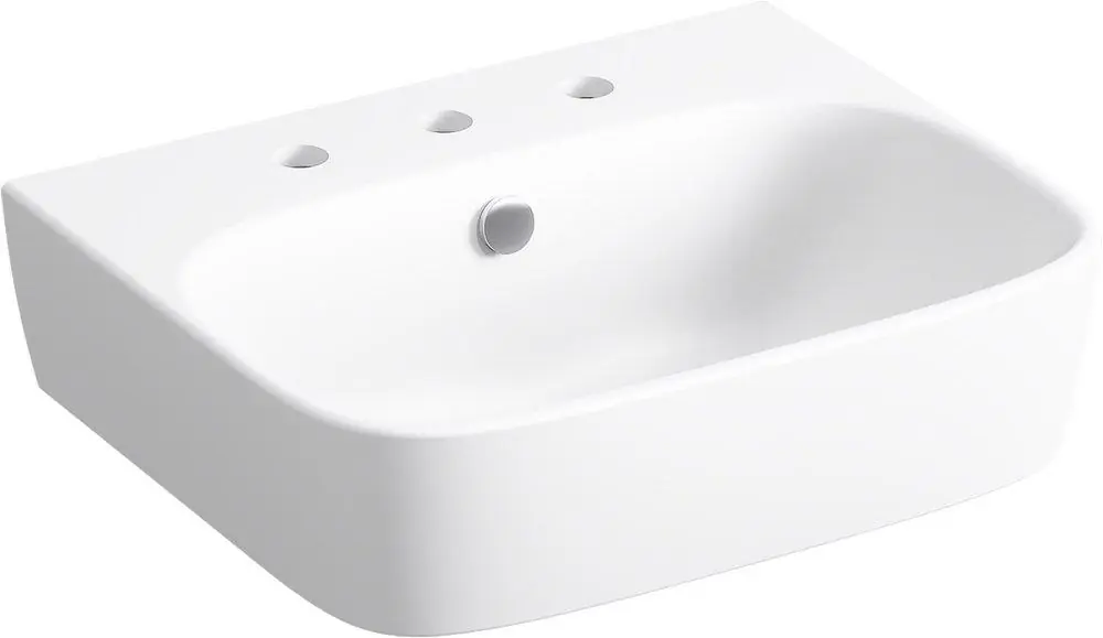 Kohler 77767-8-0 ModernLife 17-3/4 x 17-3/4 in. Rectangular Wall Mount Bathroom Sink