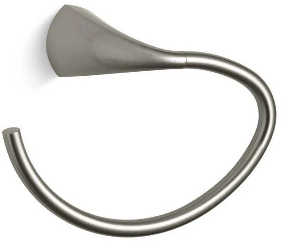 Kohler 37057-BN Alteo Round Open Towel Ring in Vibrant Brushed Nickel