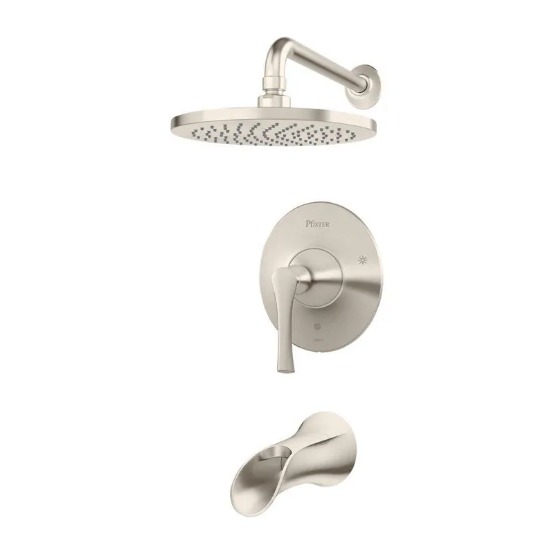 Pfister LG89-8RHK Rhen One Handle Single Function Bathtub & Shower Faucet in Brushed Nickel (Trim Only)