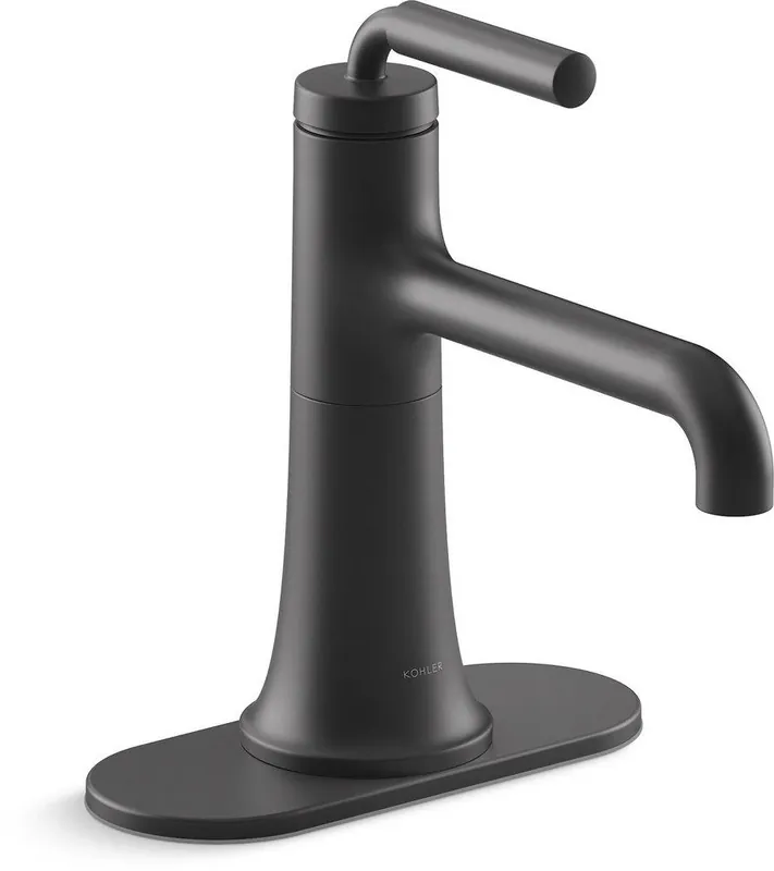 Kohler 27415-4-BL Tone Single Handle Monoblock Bathroom Sink Faucet in Matte Black