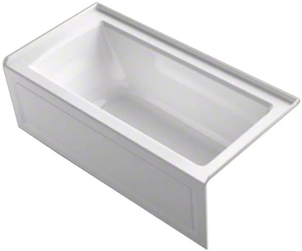 Kohler 1946-RA-0 Archer 60 in. x 30 in. Soaker Alcove Bathtub with Right Drain
