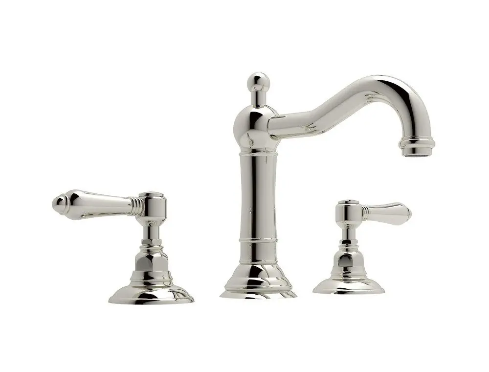 Rohl A1409LMPN-2 Acqui Two Handle Widespread Bathroom Sink Faucet in Polished Nickel