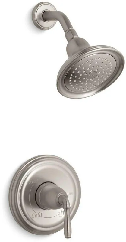 KOHLER TS396-4-BN Devonshire One Handle Single Function Shower Faucet in Vibrant Brushed Nickel (Trim Only)
