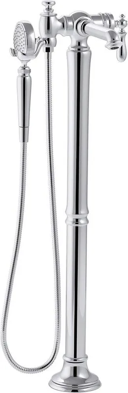 KOHLER T72790-9M-CP Artifacts Single Handle Lever Floor Mount Filler