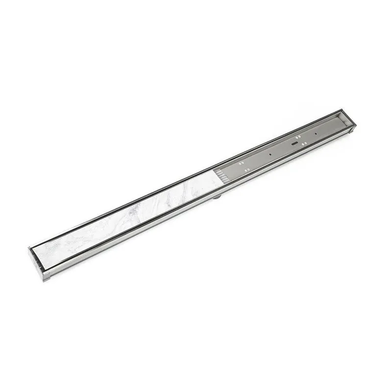 Infinity Drain S-LTIF6548SS S-LTIF 65 Series 2 in. PVC Satin Stainless Steel Shower Drain