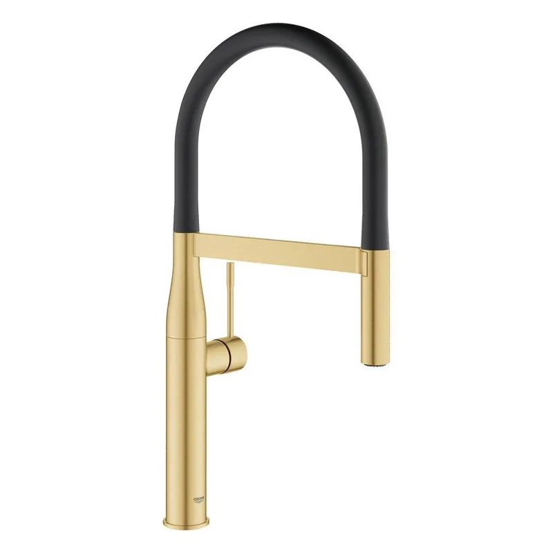 GROHE 30295GN0 Essence New Single Handle Pull Out Kitchen Faucet in Sunrise