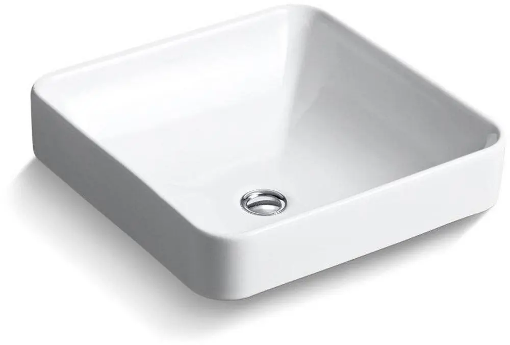 KOHLER 2661-0 Vox 16-1/4 x 16-1/4 in. Square Dual Mount Bathroom Sink