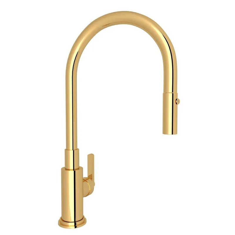 ROHL A3430LMIB-2 Lombardia Single Handle Pull Down Kitchen Faucet in Inca Brass