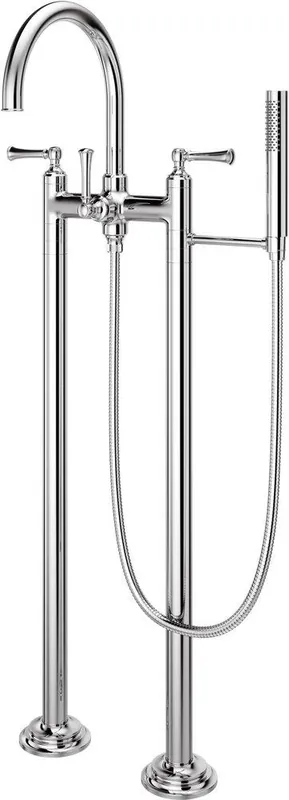 Pfister LG6-1TBC Tisbury Two Lever Handle Floor Mount Filler in Polished Chrome Trim Only