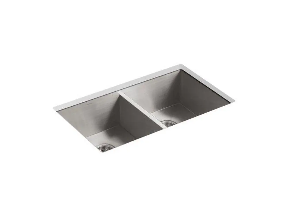 KOHLER 3820-NA Vault 33 x 22 in. Stainless Steel Double Bowl Dual Mount Kitchen Sink