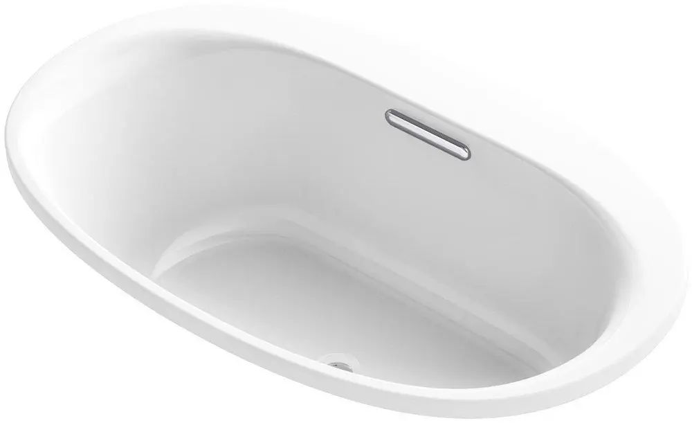 KOHLER 5713-0 Underscore 60 x 36 in. Soaker Drop-In Bathtub with Center Drain