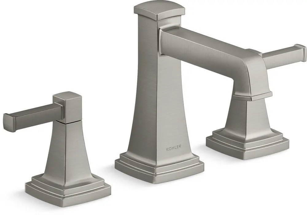 Kohler 27399-4-BN Riff Two Handle Widespread Bathroom Sink Faucet in Vibrant Brushed Nickel