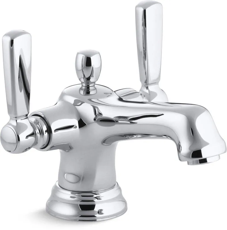 KOHLER 10579-4-CP Bancroft Two Handle Monoblock Bathroom Sink Faucet in Polished Chrome