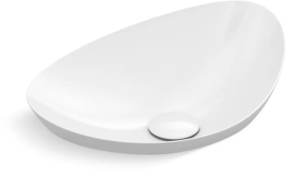 KOHLER 20704-N-0 Veil 21-1/8 x 14-1/16 in. Oval Vessel Mount Bathroom Sink