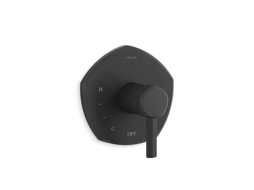 Kohler TS27043-4-BL Occasion Single Handle Pressure Balancing Valve Trim in Matte Black