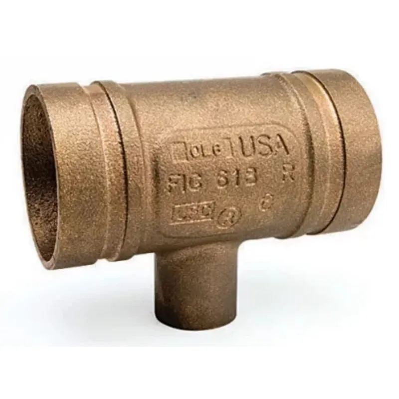 Gruvlok GVLF-618-250.100 2-1/2 x 1 Tee (Reducing) - Copper - GR x GR x GR