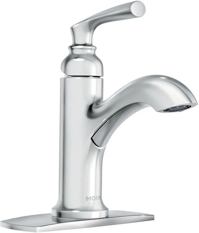 Moen 84535 Hilliard Single Handle Monoblock Bathroom Sink Faucet in Chrome