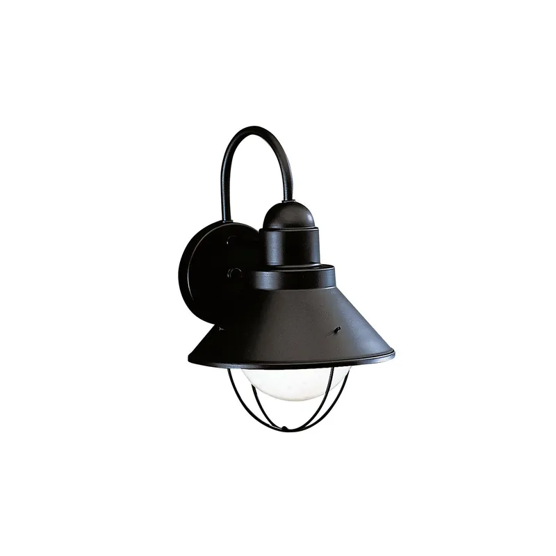 Kichler 9022BK The Seaside 1 Light Outdoor Wall Light