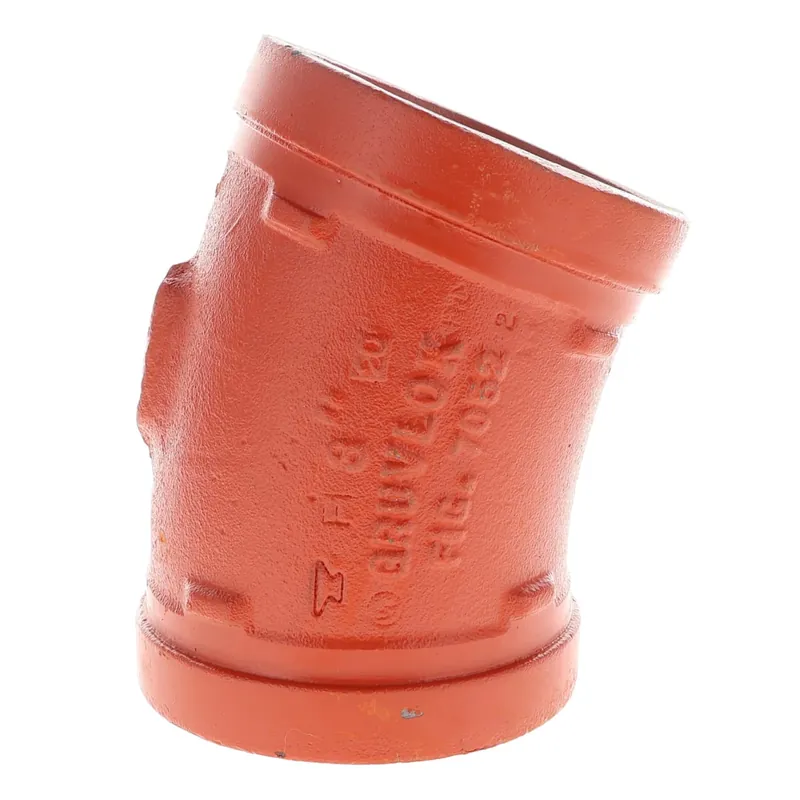 Gruvlok GVLF-7052-300-PNTD 3 22-1/2 Elbow - Painted - GR x GR