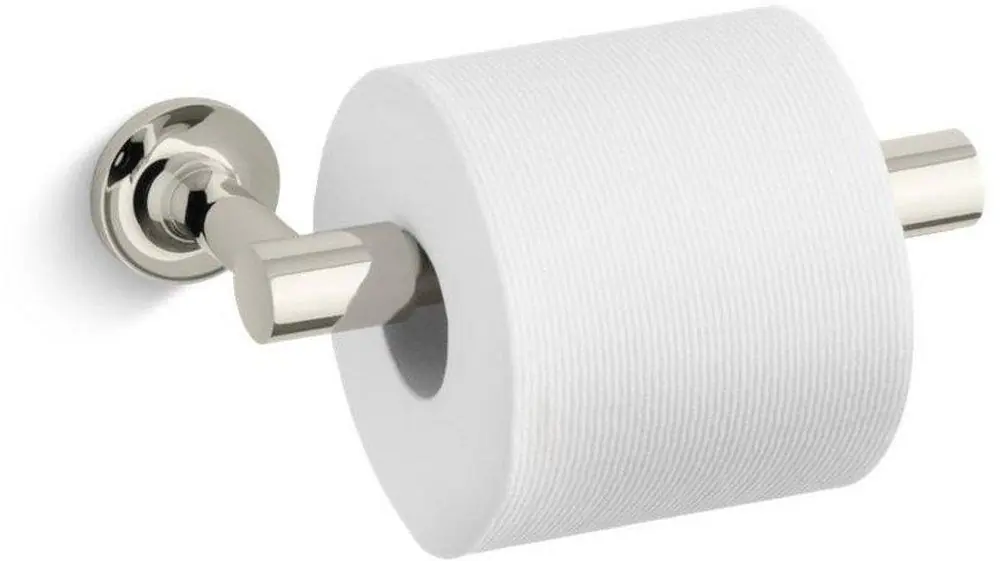 KOHLER 14377-SN Purist Wall Mount Toilet Tissue Holder in Vibrant Polished Nickel