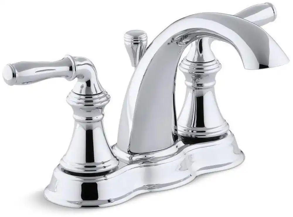 Kohler 393-N4-CP Devonshire Two Handle Centerset Bathroom Sink Faucet in Polished Chrome