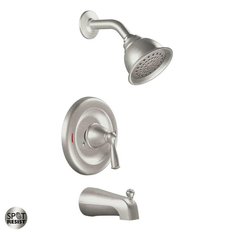 Moen 82910SRN Banbury One Handle Single Function Bathtub & Shower Faucet in Spot Resist Brushed Nickel