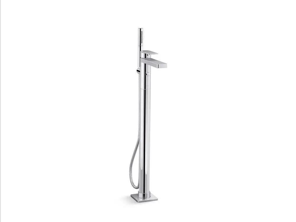 Kohler T23492-4-CP Parallel Single Handle Floor Mount Filler in Polished Chrome (Trim Only)