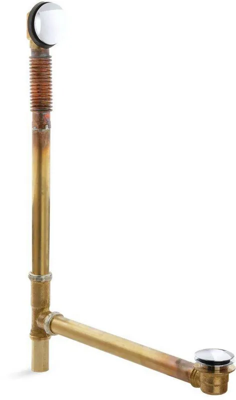 Kohler 7265-CP ClearFlo 27-3/8 in. Brass Toe-Tap Drain