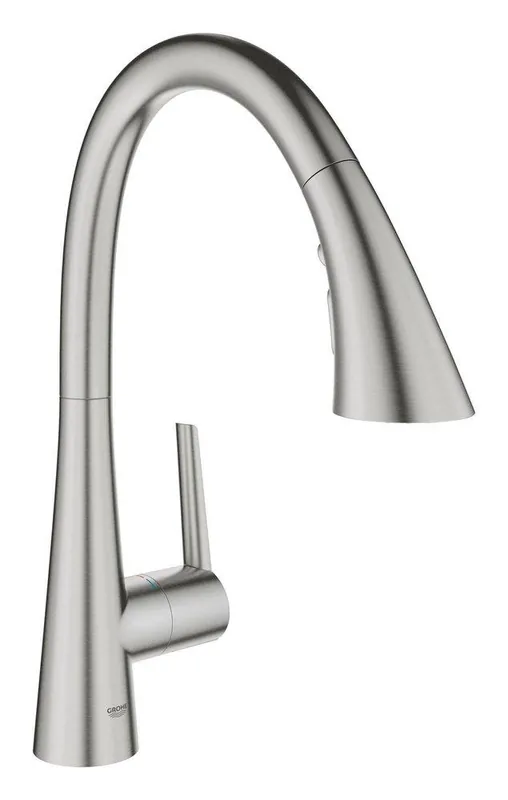 GROHE 32298DC3 Zedra Single Handle Pull Down Kitchen Faucet 1.75 GPM SuperSteel Infinity