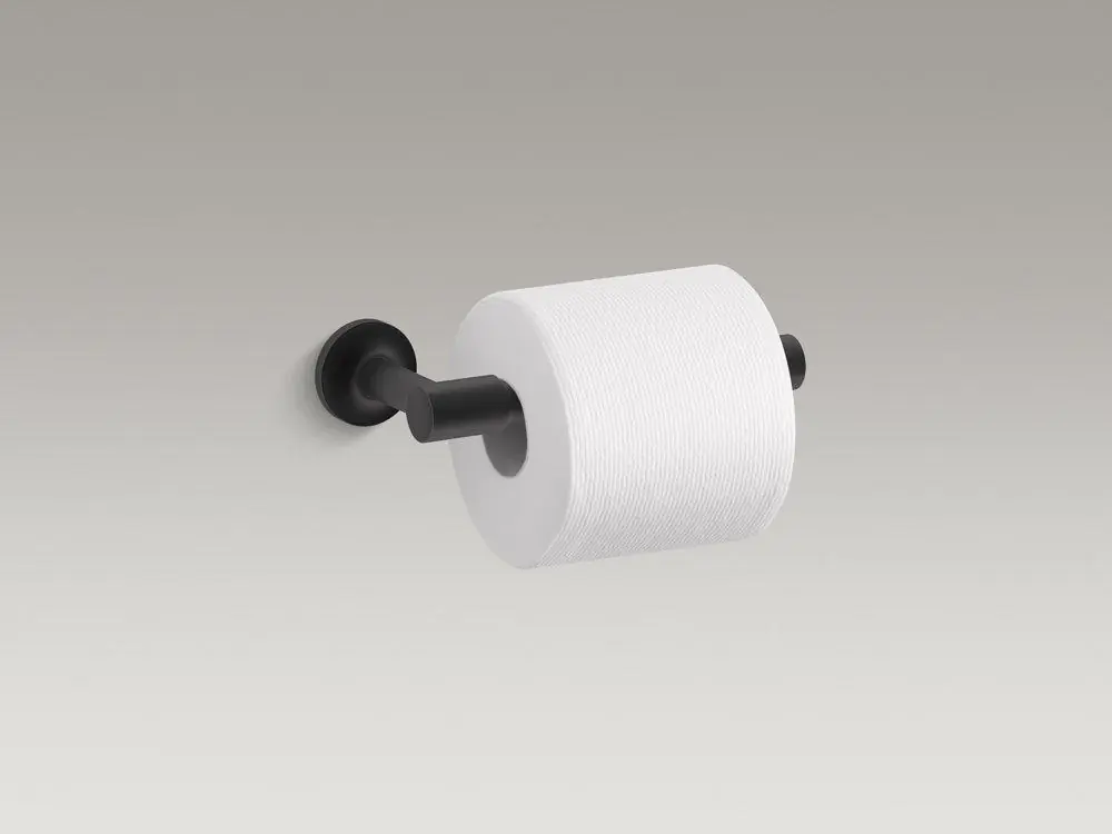Kohler 14377-BL Purist Wall Mount Toilet Tissue Holder in Matte Black