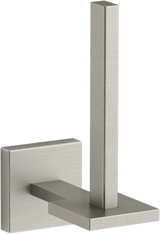 Kohler 23289-BN Square Wall Toilet Tissue Holder in Vibrant® Brushed Nickel